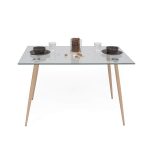 mesas de comedor estilo nordico extensibles, de madera, modernas, redondas baratas de madera