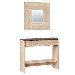 Recibidor estilo nordico consola mueble entrada madera blanco