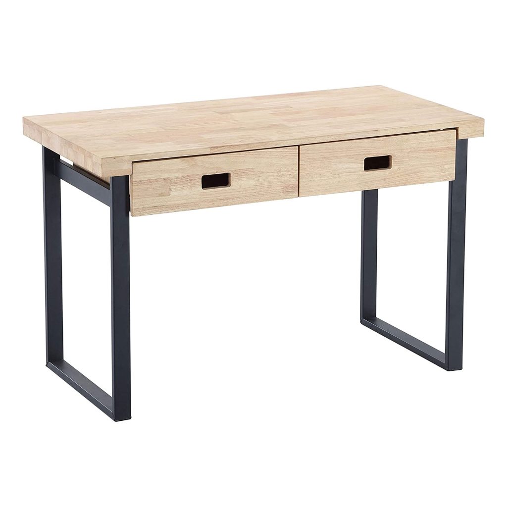 Escritorio Nórdico Con 2 Cajones - Blanco/madera 100x45cm